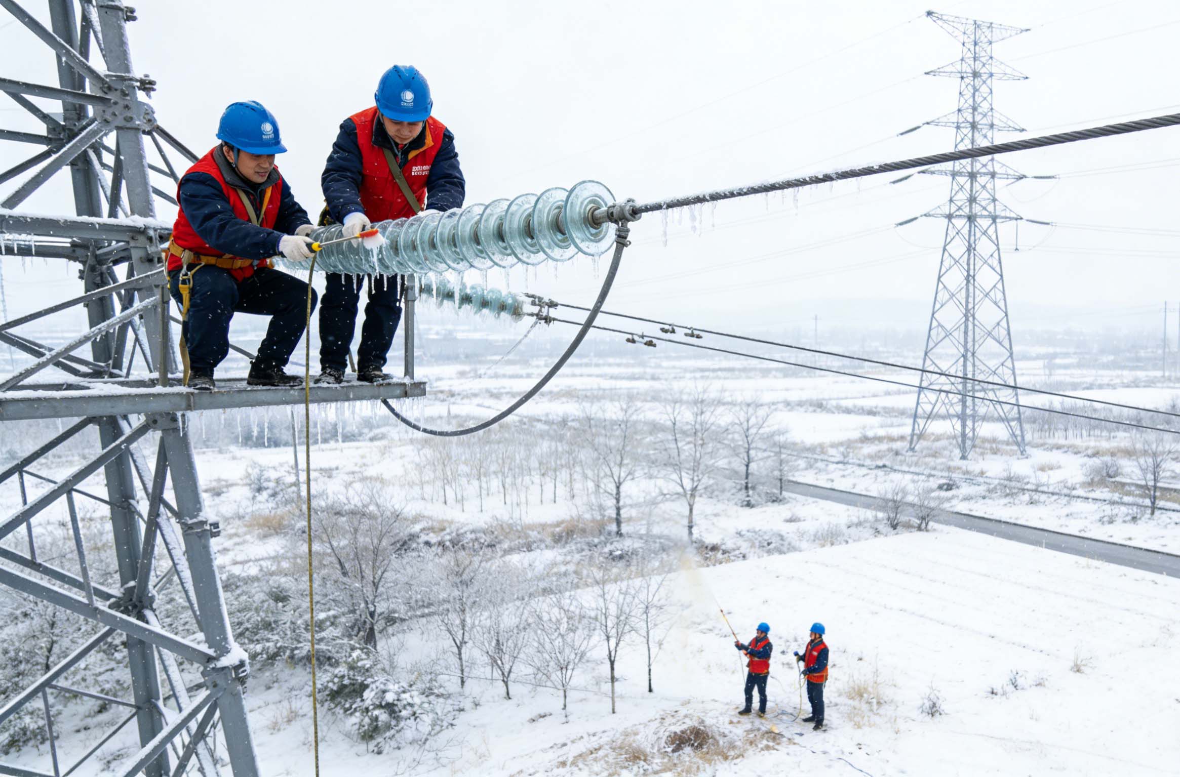 泰宁供电公司：清洗绝缘子 做好线路防污闪工作